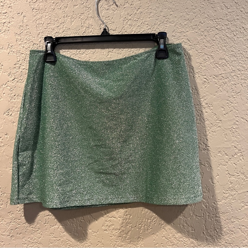 VS Pink Sparkly Green Swim Skirt